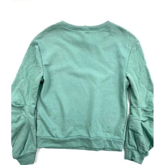 INC Sweatshirt Top XL Sage Green Glitter-Sleeve‎ - Picture 3 of 6